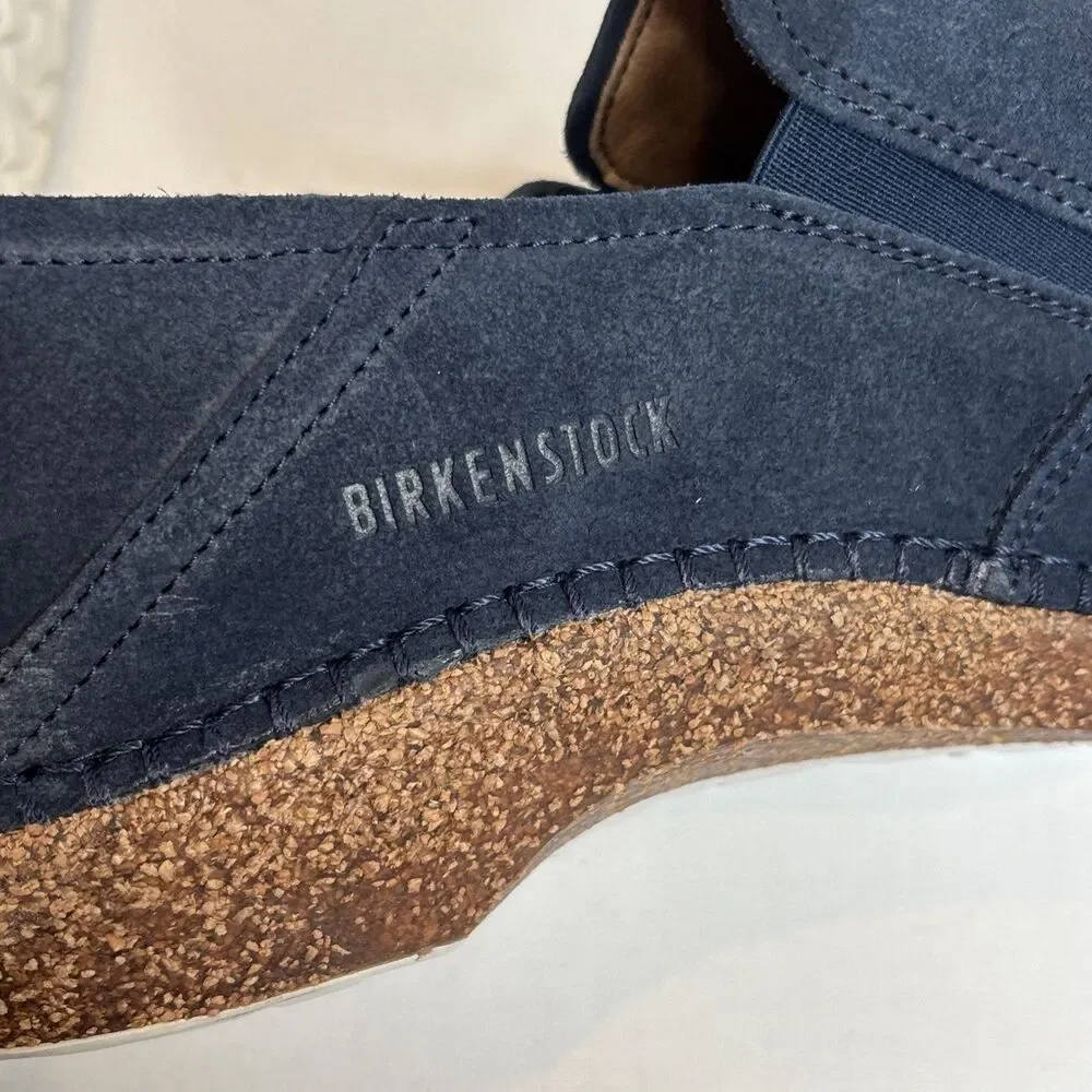 Birkenstock Callan Suede Leather Slip-On Navy Blue Loafers Men’s Size 11 NEW